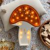 Dřevěná dětská LED lampa Muchomůrka 37,5 cm -fv-interier-25