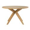 Kulatý dřevěný jídelní stůl Kave Home Julieta 120 cm s deskou z polycementu