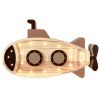 Barevná dřevěná dětská LED lampa Ponorka II. 40 cm