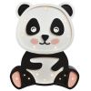Černobílá dřevěná dětská LED lampa Panda 36 cm