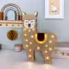 Béžová dřevěná dětská LED lampa Lama 41,5 cm -fv-interier-25