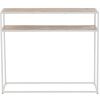 Dřevěný toaletní stolek J-line Zigtem 100 x 35 cm s bílou konstrukcí