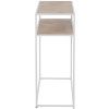 Dřevěný toaletní stolek J-line Zigtem 100 x 35 cm s bílou konstrukcí