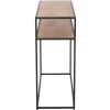 Dřevěný toaletní stolek J-line Zigtem 100 x 35 cm s černou konstrukcí