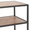 Dřevěný toaletní stolek J-line Zigtem 100 x 35 cm s černou konstrukcí -fv-interier-25