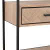 Dřevěný noční stolek J-line Zigtem 50 x 30 cm s černou konstrukcí -fv-interier-25