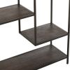 Tmavě hnědý dřevěný regál J-line Roni 119,5 x 30 cm -fv-interier-25