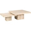 Set kamenných konferenčních stolků La Cantera 80x80 / 60x60 cm