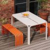 Oranžová kovová lavice Nokk 114 cm -fv-interier-25