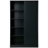 370837 3 cerna drevena skrin shelpine 200 x 120 cm