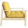 Žlutá manšestrová trojmístná rozkládací pohovka Karup Design Unwind 218 cm