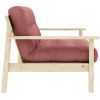 Růžová manšestrová trojmístná rozkládací pohovka Karup Design Unwind 218 cm