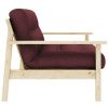 Bordově červená trojmístná rozkládací pohovka Karup Design Unwind 218 cm