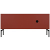 Červený lakovaný TV stolek Met 116 x 42 cm
