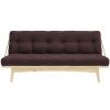 Tmavě hnědá trojmístná rozkládací pohovka Karup Design Folk 190 cm