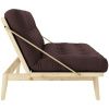 Tmavě hnědá trojmístná rozkládací pohovka Karup Design Folk 190 cm