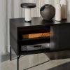 Černý lakovaný TV stolek Met 160 x 42 cm -fv-interier-25