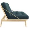 Tmavě modrá manšestrová trojmístná rozkládací pohovka Karup Design Folk 190 cm