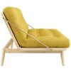 Žlutá manšestrová trojmístná rozkládací pohovka Karup Design Folk 190 cm