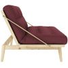 Bordově červená trojmístná rozkládací pohovka Karup Design Folk 190 cm