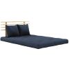 Tmavě modrá dvoumístná rozkládací pohovka Karup Design Shin Sano 140 cm