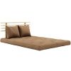 Světle hnědá dvoumístná rozkládací pohovka Karup Design Shin Sano 140 cm