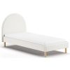 Bílá bouclé postel Vipack Moon 90 x 200 cm