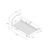 Zelená bouclé postel Vipack Moon 90 x 200 cm