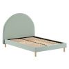 Zelená bouclé postel Vipack Moon 140 x 200 cm
