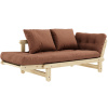 Hnědá dvoumístná rozkládací pohovka Karup Design Beat 162 cm