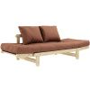 Hnědá dvoumístná rozkládací pohovka Karup Design Beat 162 cm