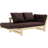 Tmavě hnědá dvoumístná rozkládací pohovka Karup Design Beat 162 cm