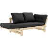Tmavě šedá dvoumístná rozkládací pohovka Karup Design Beat 162 cm