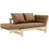 Světle hnědá dvoumístná rozkládací pohovka Karup Design Beat 162 cm