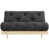 Tmavě šedá dvoumístná rozkládací pohovka Karup Design Roots 140 cm