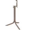 Šedohnědá hliníková stolová sklápěcí podnož Flute 72 cm