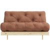 Hnědá dvoumístná rozkládací pohovka Karup Design Roots 160 cm