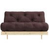 Tmavě hnědá dvoumístná rozkládací pohovka Karup Design Roots 160 cm