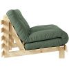 Zelená dvoumístná rozkládací pohovka Karup Design Roots 160 cm