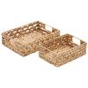 Set dvou úložných boxů z přírodních vláken Kave Home Tressa 36/27 cm