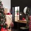 Černé kovové závěsné zrcadlo J-line Debina 80 cm -fv-interier-25