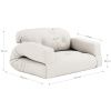 Tmavě hnědá dvoumístná rozkládací pohovka Karup Design Hippo 140 cm