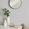 Černé kovové závěsné zrcadlo J-line Codra 40 cm -fv-interier-25