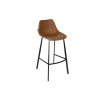 Hnědá vintage barová židle DUTCHBONE Franky 80 cm