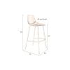 Hnědá vintage barová židle DUTCHBONE Franky 80 cm