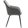 Šedé čalouněné křeslo Unique Furniture Milton