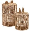 Set dvou úložných košů z přírodních vláken Kave Home Venezia 30/25 cm