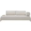Béžová čalouněná třímístná pohovka Kave Home Compo II. s malým stolkem 232 cm