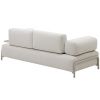 Béžová čalouněná třímístná pohovka Kave Home Compo II. s velkým stolkem 252 cm