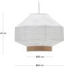 Bílé papírové stínidlo Kave Home Hila 55 cm